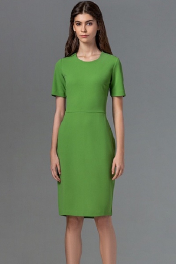 Платье из крепа зеленое